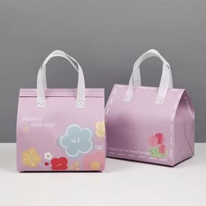 Custom Eco-Friendly Waterproof Non-Woven Fabric Cooler Tote Bags Letter Thermal Insulation <b>Lunch</b> Picnic Food Storage <b>Pack</b> Cool - Product Image 6