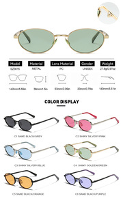 Lunettes de soleil polarisées UV400 à monture métallique, ovales, fines, rétro, légères et confortables pour la conduite et les loisirs – Offre Spéciale - Product Image 5