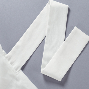 Chemisier Chic Blanc à Manches Longues et Dos Ouvert avec Ceinture et Boutons, Style Urbain et Professionnel pour Femme, avec Poche Poitrine - Product Image 5