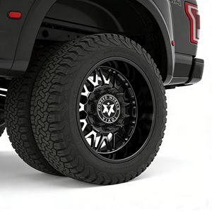 Кованые легкосплавные диски Deep Dish Dually Black 6x5.5 8x165.1 8x170 6x139.7 для JTX American Force Ram Ford, 22, 24, 26, 28, 30 дюймов - Product Image 1