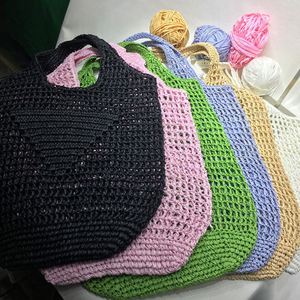 Bolsas de Compras Plegables de Gran Capacidad con Logotipo Personalizado, Bolsa de Mano Tejida Calada, Bolsa de Malla Retro de Moda, Bolsa de Viaje para Vacaciones y Playa - Product Image 6