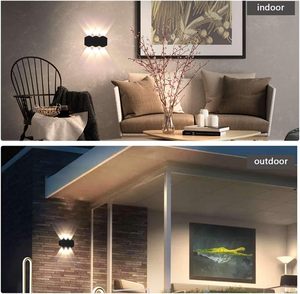 ไฟติดผนัง LED สำหรับภายนอกอาคาร IP65 แบบโมเดิร์น กันน้ำ สำหรับตกแต่งสวน ระเบียง ลานบ้าน และถนน - Product Image 3