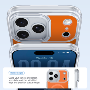 ป้องกันการตก TPU + PC + กรอบกล้องอลูมิเนียมอัลลอย + เคสโทรศัพท์คริสตัลแม่เหล็กในตัวรองรับการชาร์จแบบไร้สายสำหรับ <span class=keywords><strong>iPhone</strong></span> 17 Pro Max - Product Image 2