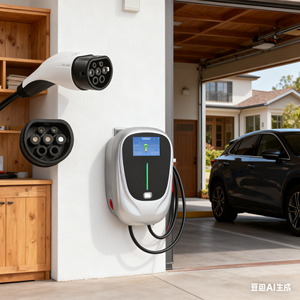 Station de <span class=keywords><strong>recharge</strong></span> murale pour véhicules électriques GBT 7KW 32A Type 2 AC, câble GB 380V, coûts d'installation réduits, IP66, contrôle par application, usage domestique et extérieur 1 - Product Image 4