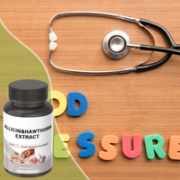 Capsules d'extrait d'ail et d'aubépine pour adultes OEM/ODM (Produit de santé) Favorise une microcirculation saine Allicine