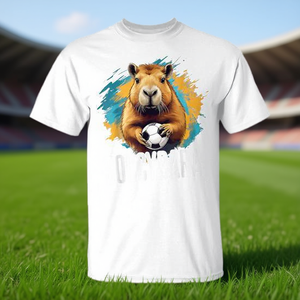 Camiseta de Fútbol con Capibara, Unisex para Adultos, Blanca, 100% Algodón - Product Image 3
