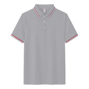 Custom <b>Polo</b> Shirt Gray Cotton Short Sleeve Solid Color Daily Wear Workwear Uniforms - Product Image 1
