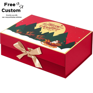 Giflsaidsprest Luxury 12.6x8x4.4 Inches <b>Magnetic</b> Paper Gift <b>Box</b> with Sturdy Reusable Lid Matt Lamination for Christmas Holidays - Product Image 2