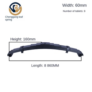 Mới dongfeng xe tải đàn hồi lÁ mùa xuân nỏ các nhà sản xuất cung cấp xe tấm thép Trailer thép ba bánh Mùa Xuân CUng tấm - Product Image 2