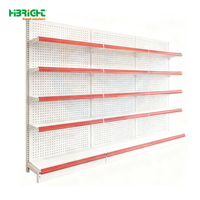 Highbright One-Stop-Oplossing Heavy-Duty Metalen Supermarktrek 5-Shelf Gondels Solide Planken Voor Supermarkt