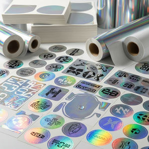 XJY Holographic Adhesive Paper Sheets Rolls Sticker Paper Holographic <strong>Vinyl</strong> Waterproof Custom Sticker - Product Image 1