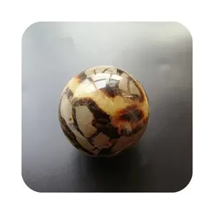 Natural Crystal Septarium Stones Energy gemstone quartz Septarium Polished Spheres Ball for fengshui Decoration