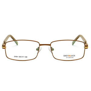 Montures de lunettes rectangulaires Greyjack 5104, monture intégrale en métal, unisexe, tendance mode, verres plats - Product Image 1