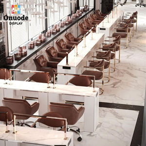Meubles de salon de manucure personnalisés en LED de haute qualité et durables |   Tables de manucure écologiques, armoires de présentation |   Conception complète de salon de manucure - Product Image 1