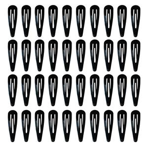 Lot de 40 barrettes noires de 2 pouces pour femmes, pinces à <span class=keywords><strong>cheveux</strong></span> en métal, accessoires - Product Image 3