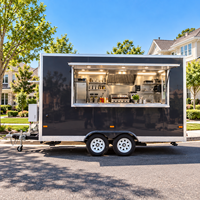 Etodevice 13.12ft Chariot de glaces de rue, Camionnette mobile pour poulet rôti, Remorque alimentaire mobile, Camion mobile pour les États-Unis