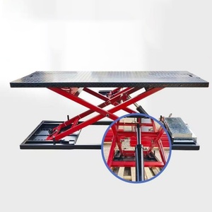 Mesa elevadora de tijera hidráulica eléctrica portátil para motocicletas con ruedas para soporte de motocicleta en exteriores - Product Image 3