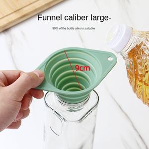Food Grade Silicone Mini Telescopic Folding Funnel with Wide Mouth for Oil Wine Pouring <strong>Kitchen</strong> &amp; Household <strong>Use</strong> Model KM-1101 - Product Image 1