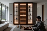 Système d'éclairage dissimulé minimaliste en aluminium avec capteur PC, lampe LED dimmable 12V pour meubles de vitrine de luxe YB2004-24