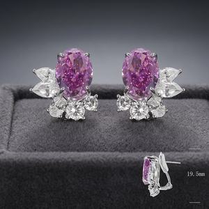 Trend Rhodium Plated Brass Classic Cubic Zirconia Stud <b>Earrings</b> for Wedding & Engagement - Product Image 3