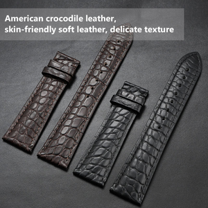 Correas de <span class=keywords><strong>Reloj</strong></span> de Piel de Cocodrilo para Tissot <span class=keywords><strong>Longines</strong></span>, Correas de Repuesto con Cierre Desplegable, <span class=keywords><strong>Correa</strong></span> de <span class=keywords><strong>Reloj</strong></span> Genuina Crozzling - Product Image 3