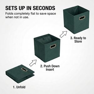 Fabric Storage <b>Cubes</b> 11inch Collapsible Storage Bins Cubby Storage <b>Baskets</b> for Organizing - Product Image 3