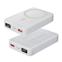 Batterie externe magnétique sans fil haute capacité 22,5W/18W/10W avec écran LED, ports Type-C et USB, support de câbles, utilisation en extérieur