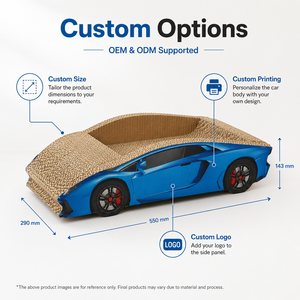 Griffoir pour chat créatif 2026 en forme de voiture de sport <span class=keywords><strong>Lamborghini</strong></span>, lit et maison de luxe pour chat en carton ondulé - Product Image 5
