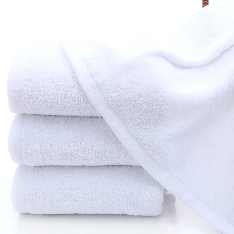 5-sterren Hotelhanddoeken Wit Aangepast Logo 100% Katoenen Badhanddoek Sets/Handdoeken/Gezichtshanddoek