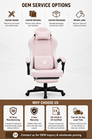 Chaise de jeu pivotante inclinable ergonomique confortable de luxe avec hauteur réglable, revêtement en tissu, design européen, structure en acier