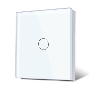 Tawoia White Tempered Glass 1 One Gang EU Standard Smart <strong>Light</strong> <strong>Switch</strong> No Neutral <strong>Wire</strong> Required CE CB ROHS EAC - Product Image 2