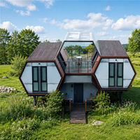 Maison préfabriquée intelligente à 3 étages, villa solaire portable à 3 chambres, maison préfabriquée à deux étages