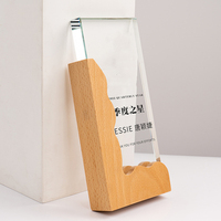 JN personnalisé conception gratuite logo cristal plaque en bois cristal pas cher souvenir trophée en bois