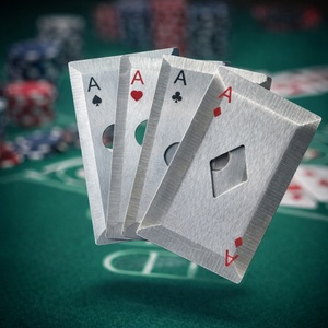 Metal <b>Playing</b> <b>Card</b> Bottle Opener Creative Poker-shaped Stainless Steel Bottle Opener Beer Wine Tool Wood Handle Credit <b>Card</b> - Product Image 2