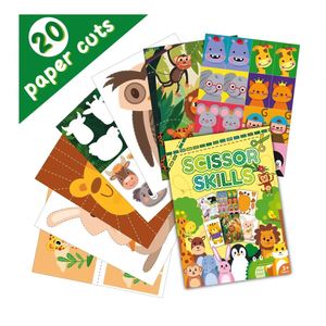 Kit de Tijeras para Manualidades Escolares y Preescolares, 20 Piezas, Temática de Animales y Princesas, para Cortar Papel - Product Image 1