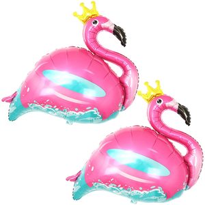 Sommer-Frucht-Eiscreme Flamingo Folienballons Wassermelone Orange Kiwi Mylar-Ballons für Hawaii Pool Strand Geburtstagsparty Dekoration - Product Image 3