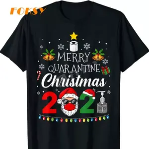 T-Shirt homme en coton imprimé à motif de noël, transfert, joyeux noël, Design de Sublimation