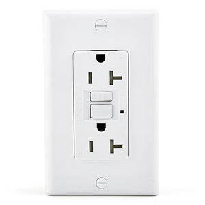 Prise de courant murale américaine à 2 sorties GFCI 20A TR Prise d'auto-test résistante à l'inviolabilité avec interrupteur - Product Image 1