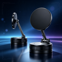 Support de téléphone magnétique pliable à 360 degrés, support de téléphone portable pour voiture avec ventouse pour pare-brise et tableau de bord