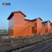 Maison conteneur modulaire préfabriquée à deux étages en acier galvanisé Q235B, 20 pieds, 2 chambres, anti-corrosion, vente chaude 2026-2027