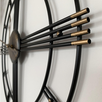 Clock European Retro Metal Iron Rome Wall Clock Silent Living Room Wall Hanging Simple Clock Wholesale Sales