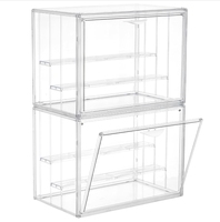 2025 nouveaux produits présentoir personnalisé risersshowcase boîtes en acrylique 3 niveaux présentoir en acrylique transparent pour figurines Pop