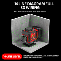 Premium 360 °   Niveau laser industriel rechargeable à commande à distance, mode auto-nivelant à lignes croisées pour tous les angles