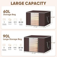 Sacs de rangement pliables personnalisés, grands, de haute qualité, écologiques, modernes, en non-tissé, confortables, pour couettes, couvertures et vêtements