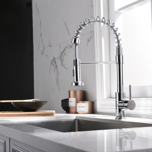 Grifo de Cocina Extraíble de Acero Inoxidable Negro Cepillado Estilo <span class=keywords><strong>Gourmet</strong></span> con Muelle para Fregadero - Product Image 2