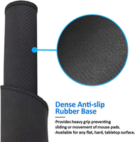 Tapis de souris ronds, tapis de bureau personnalisés en couleur, bords cousus