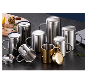 DFM02 210ML 260ml 280ml 350ml 400ml Tazas de Acero Inoxidable con Aislamiento Térmico de Varios Tamaños con Tapa - Product Image 4