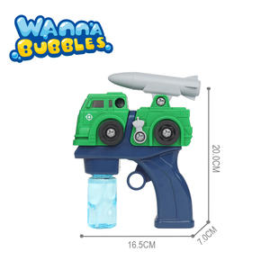 Новая электрическая машинка-выдуватель мыльных пузырей WANNA BUBBLES, игрушка-конструктор с подсветкой, музыкой и 2 флаконами по 60 мл раствора для мыльных пузырей - Product Image 5