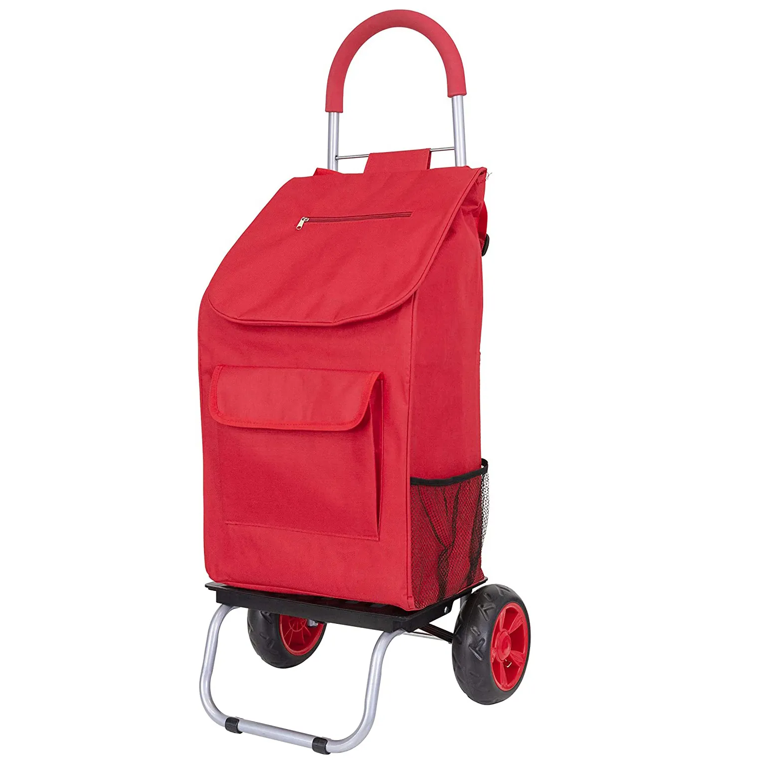 Carrito plegable reutilizable con ruedas para supermercado, carrito de compras plegable con ruedas, venta al por mayor