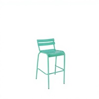 Tabouret de bar en métal d'extérieur avec dossier, chaise de salle à manger pour patio, mobilier de jardin
